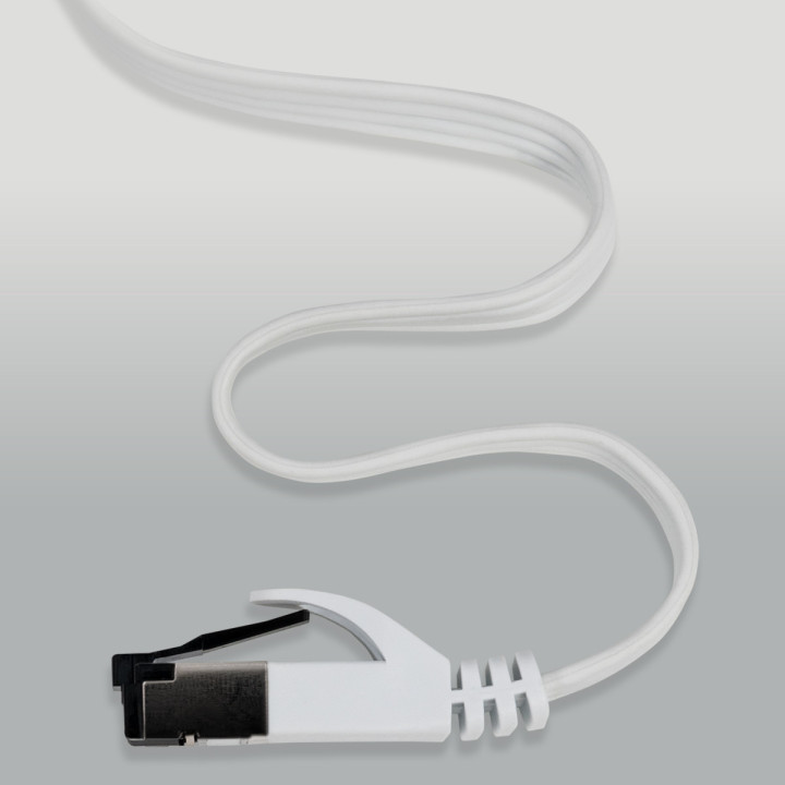 Netzwerkkabel, RJ-45 Stecker - RJ45-Stecker, CAT 8.1, U/FTP, flach & flexible, 3,0 m