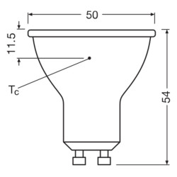 Ledvance LED PAR16 50, 36° P 3.7W/930, LED-Reflektorlampen GU10 Stecksockel, 350lm, 3000 K, warmweiß, dimmbar