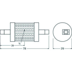 Ledvance LED LINE75 R7s P 9W/827, länge: 78mm, 1055lm, 2700K, zweiseitig gesockelt