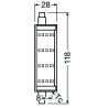 Ledvance LED LINE125 R7s P 15W/827, länge: 118mm, 2000lm, 2700K, zweiseitig gesockelt