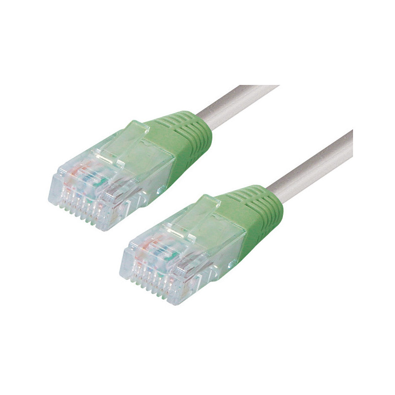 Crossover Netzwerkkabel, RJ-45 Stecker - RJ45-Stecker, Cat. 6, U/UTP, grau, 10,00 m