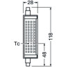 Ledvance LED LINE150 R7s P 18.2W/827, länge: 118mm, 2452lm, 2700K, zweiseitig gesockelt, Dimmbar