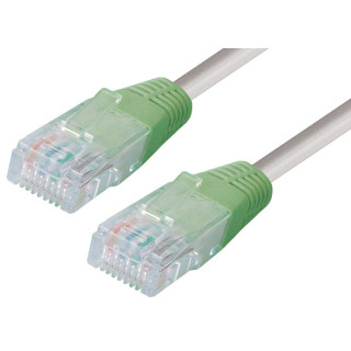 Crossover Netzwerkkabel, RJ-45 Stecker - RJ45-Stecker, Cat. 6, U/UTP, grau, 5,00 m