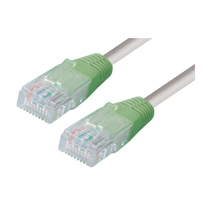 Crossover Netzwerkkabel, RJ-45 Stecker - RJ45-Stecker, Cat. 6, U/UTP, grau, 3,00 m