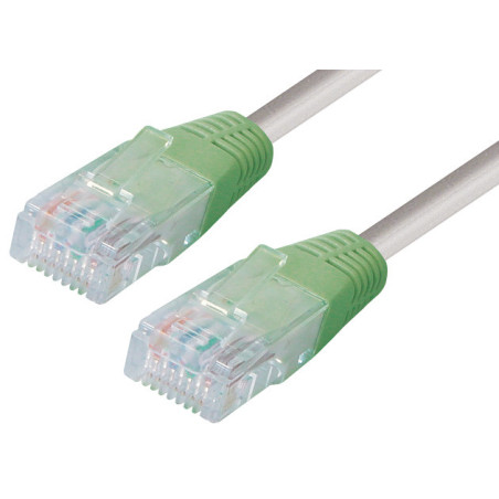 Crossover Netzwerkkabel, RJ-45 Stecker - RJ45-Stecker, Cat. 6, U/UTP, grau, 1,00 m