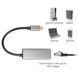 Ethernet Adapter USB-C auf RJ45, bis zu 1 Gbit/s