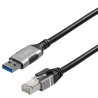 Ethernet-Kabel Cat 6 F/UTP USB A 3.0 auf RJ45, bis zu 1 Gbit/s, 2,0 m