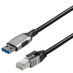 Ethernet-Kabel Cat 6 F/UTP USB A 3.0 auf RJ45, bis zu 1 Gbit/s, 1,5 m