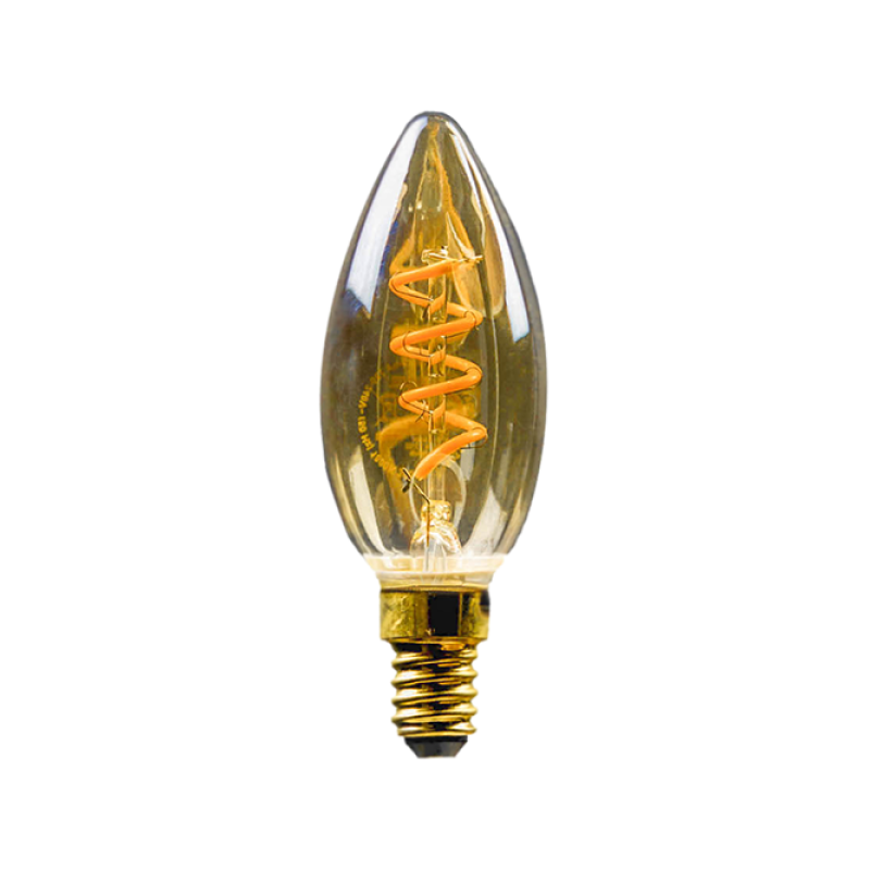 Blulaxa LED Filament Vintage Lampe Kerzenform E14, 2,5W, 125lm, 1800K superwarmweiß