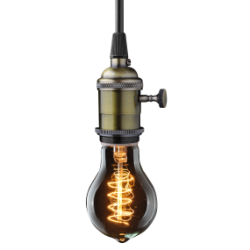 Blulaxa LED Filament Vintage Lampe Smoky Birnenform E27, 5W, 120lm, 1800K superwarmweiß