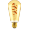 Blulaxa LED Filament Vintage Lampe Edison ST64 E27, 5W, 250lm, 1800K superwarmweiß