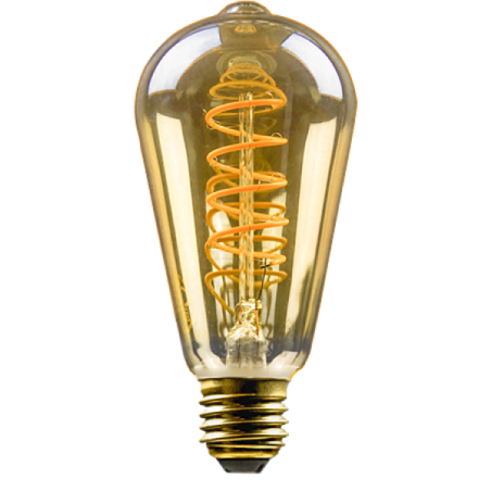 Blulaxa LED FlexFilament ST64 E27, 4,8W, 380 lm, 2200K superwarmweiß