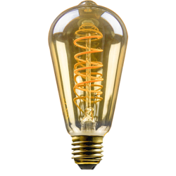 Blulaxa LED FlexFilament ST64 E27, 4,8W, 380 lm, 2200K superwarmweiß, Dimmbar