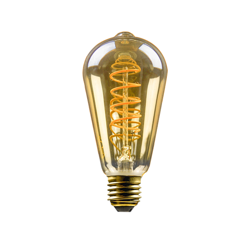 Blulaxa LED FlexFilament ST64 E27, 4,8W, 380 lm, 2200K superwarmweiß, Dimmbar
