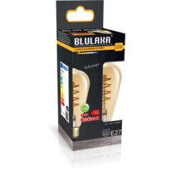 Blulaxa LED FlexFilament ST64 E27, 4,8W, 380 lm, 2200K superwarmweiß, Dimmbar