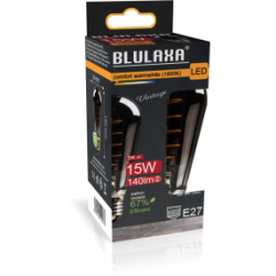 Blulaxa LED Filament Vintage Lampe Smoky Edison ST64 E27, 5W, 140lm, 1800K superwarmweiß