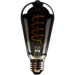 Blulaxa LED Filament Vintage Lampe Smoky Edison ST64 E27, 5W, 140lm, 1800K superwarmweiß