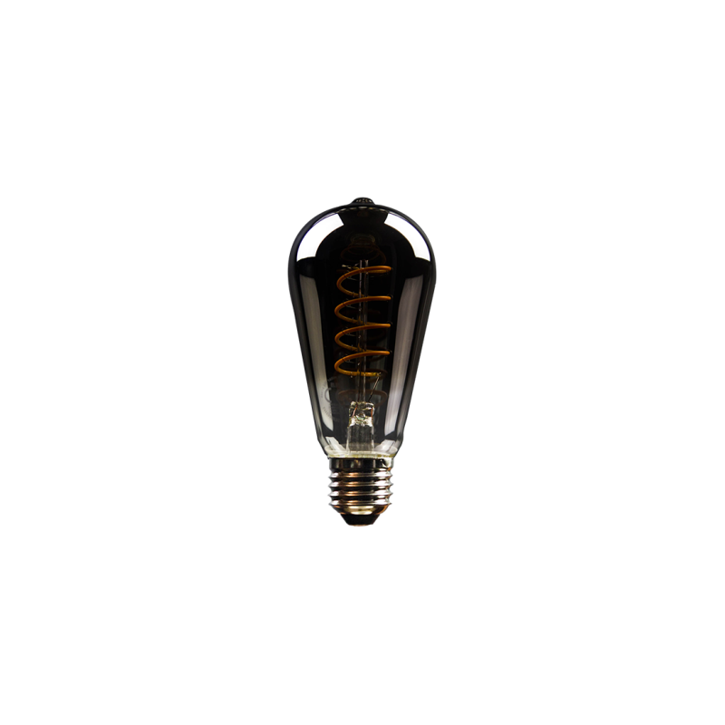 Blulaxa LED Filament Vintage Lampe Smoky Edison ST64 E27, 5W, 140lm, 1800K superwarmweiß