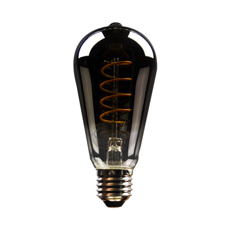 Blulaxa LED Filament Vintage Lampe Smoky Edison ST64 E27, 5W, 140lm, 1800K superwarmweiß