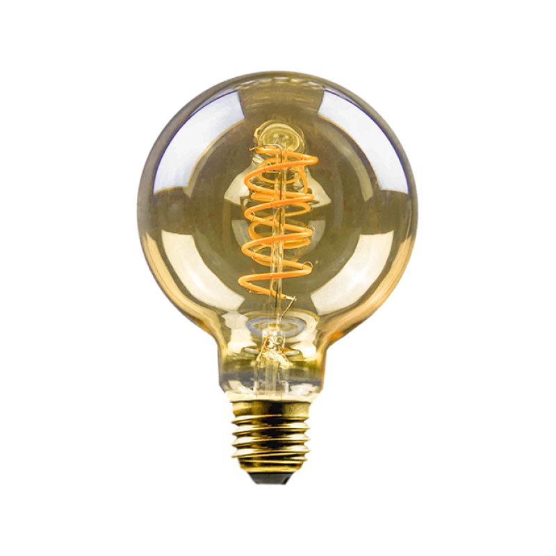 Blulaxa LED Filament Vintage Lampe Globeform G95 E27, 5W, 250lm, 1800K superwarmweiß