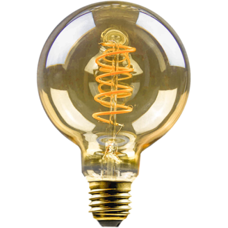 Blulaxa LED Filament Vintage Lampe Globeform G95 E27, 5W, 250lm, 1800K superwarmweiß