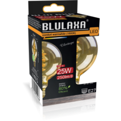 Blulaxa LED Filament Vintage Lampe Globeform G95 E27, 5W, 250lm, 1800K superwarmweiß