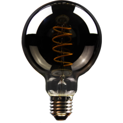 Blulaxa LED Filament Vintage Lampe Smoky Globeform G95 E27, 5W, 250lm, 1800K superwarmweiß