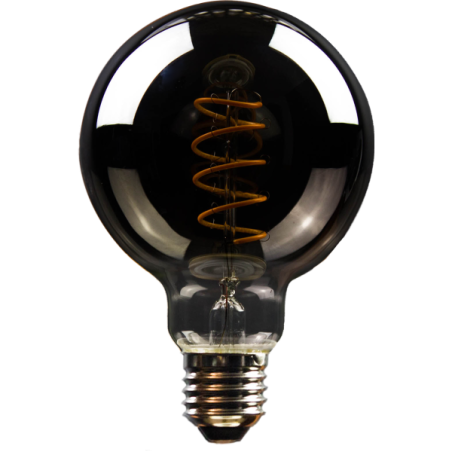Blulaxa LED Filament Vintage Lampe Smoky Globeform G95 E27, 5W, 250lm, 1800K superwarmweiß