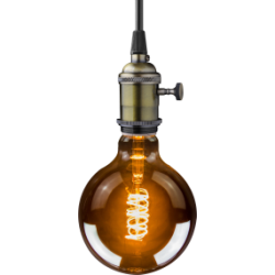 Blulaxa LED Filament Vintage Lampe Smoky Globeform G125 E27 5W 140lm superwarmweiß