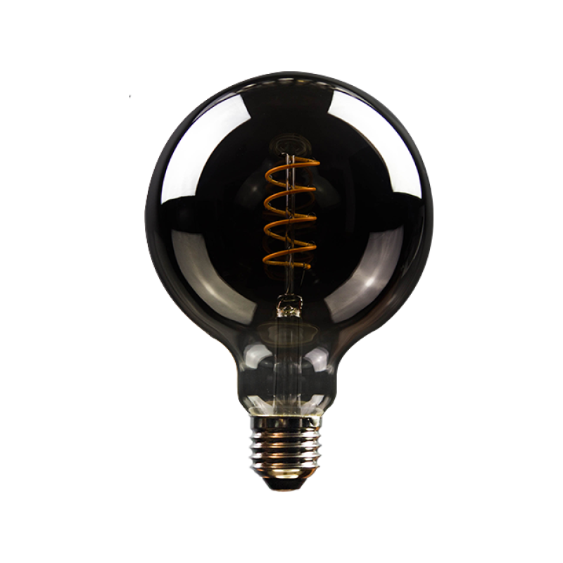 Blulaxa LED Filament Vintage Lampe Smoky Globeform G125 E27 5W 140lm superwarmweiß