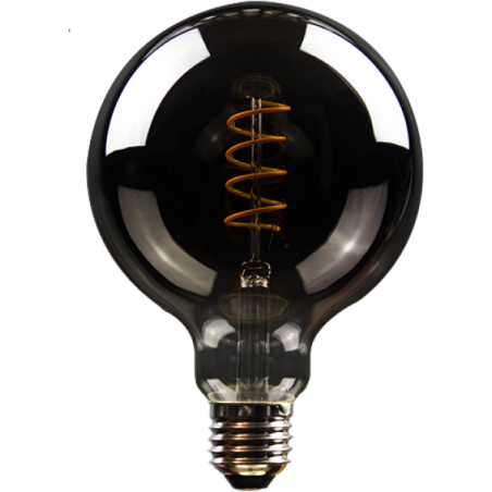 Blulaxa LED Filament Vintage Lampe Smoky Globeform G125 E27 5W 140lm superwarmweiß