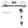 Ethernet-Kabel Cat 6 F/UTP, USB C auf RJ45, bis zu 1 Gbit/s, 1,5 m