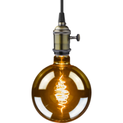 Blulaxa LED Filament Vintage Lampe Globeform E27, 8,5W, 500lm, 1800K superwarmweiß XXL L283mm ø200mm