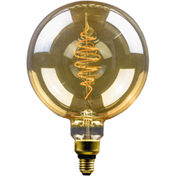 Blulaxa LED Filament Vintage Lampe Globeform E27, 8,5W, 500lm, 1800K superwarmweiß XXL L283mm ø200mm