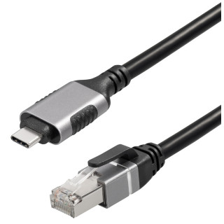 Ethernet-Kabel Cat 6 F/UTP, USB C auf RJ45, bis zu 1 Gbit/s, 1,5 m