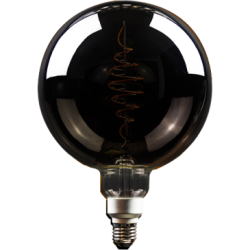 Blulaxa LED Filament Vintage Lampe Smoky Globeform E27, 8,5W, 200lm, 1800K superwarmweiß, XXL L283mm ø200mm