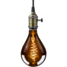 Blulaxa LED Filament Vintage Lampe Smoky PS160 E27, 8,5W, 200lm, 1800K superwarmweiß, XXL L290mm ø160mm
