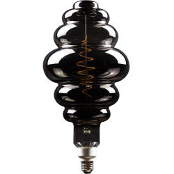 Blulaxa LED Filament Vintage Lampe Smoky Honigkorb E27, 8,5W, 200lm, 1800K superwarmweiß, XXL L395mm ø200mm