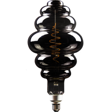 Blulaxa LED Filament Vintage Lampe Smoky Honigkorb E27, 8,5W, 200lm, 1800K superwarmweiß, XXL L395mm ø200mm