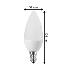 Blulaxa LED Lampe 3W/827, Kerzenform E14, 3W 250lm, 2700 K warmweiß