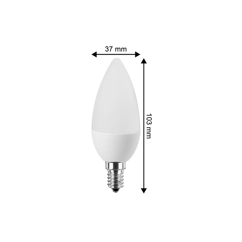 Blulaxa LED Lampe 3W/827, Kerzenform E14, 3W 250lm, 2700 K warmweiß