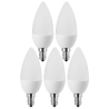Blulaxa LED Lampe 5W/827, Kerzenform E14, 5W 470lm, 2700 K warmweiß, 5er Pack
