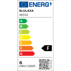 Blulaxa LED Lampe 5.5W/827, Kerzenform E14, 5.5W 470lm, 2700 K warmweiß, Dimmbar
