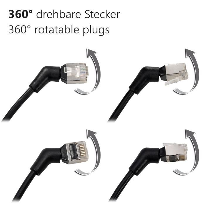 Netzwerkkabel, RJ-45 Stecker - RJ45-Stecker, CAT 6A, U/FTP, flexible Stecker, 3,0 m