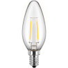 Blulaxa LED Filament Lampe 4.5W/827, Kerzenform E14, 4.5W 470lm, 2700 K warmweiß
