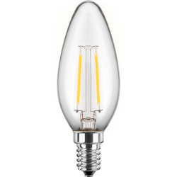 Blulaxa LED Filament Lampe 5W/827, Kerzenform E14, 5W 470lm, 2700 K warmweiß, Dimmbar
