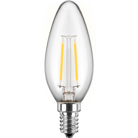 Blulaxa LED Filament Lampe 5W/827, Kerzenform E14, 5W 470lm, 2700 K warmweiß, Dimmbar
