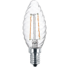 Blulaxa LED Filament Lampe 2.5W/827, Kerzenform gedreht E14, 2.5W 250lm, 2700 K warmweiß