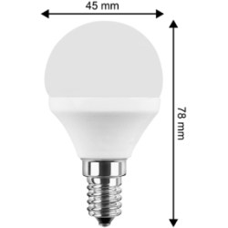 Blulaxa LED MiniGlobe Lampe 5W/827, E14 5W 470lm, 2700 K warmweiß, 5er Pack