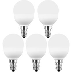 Blulaxa LED MiniGlobe Lampe 5W/827, E14 5W 470lm, 2700 K warmweiß, 5er Pack